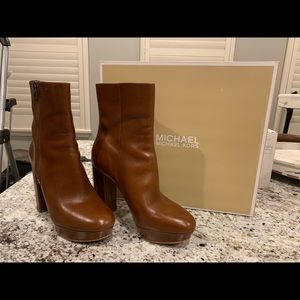 Michael Kors Frenchie Leather Platform Boot